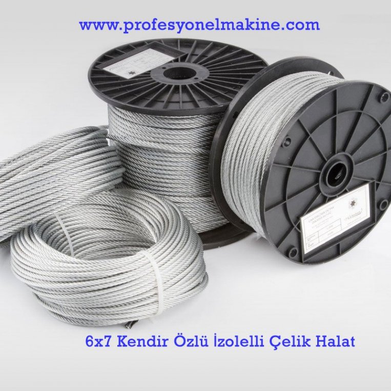6x7 Kendir �zl� �zolelli �elik Halat