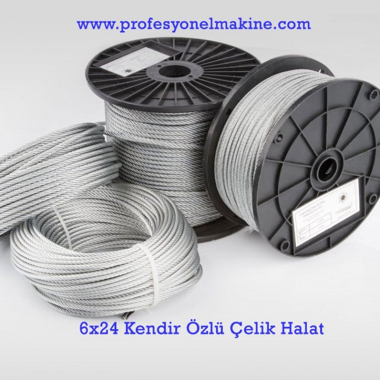6x24 Kendir �zl� �elik Halat