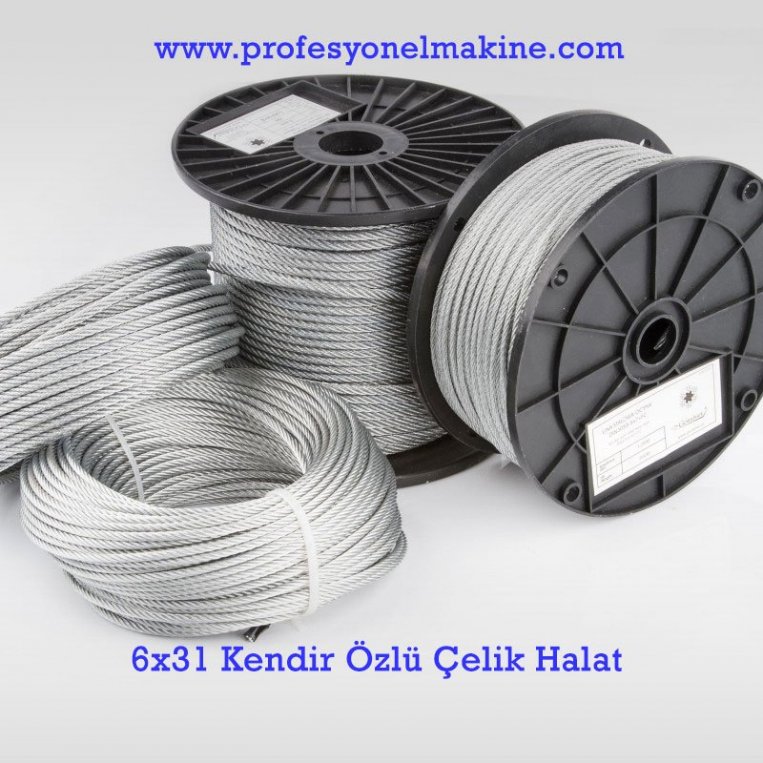 6x31 Kendir �zl� �elik Halat