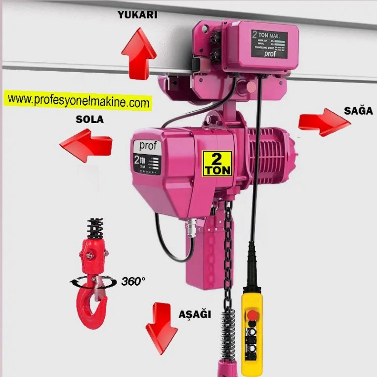 2 Ton Elektrikli Monoray Zincirli Vin�