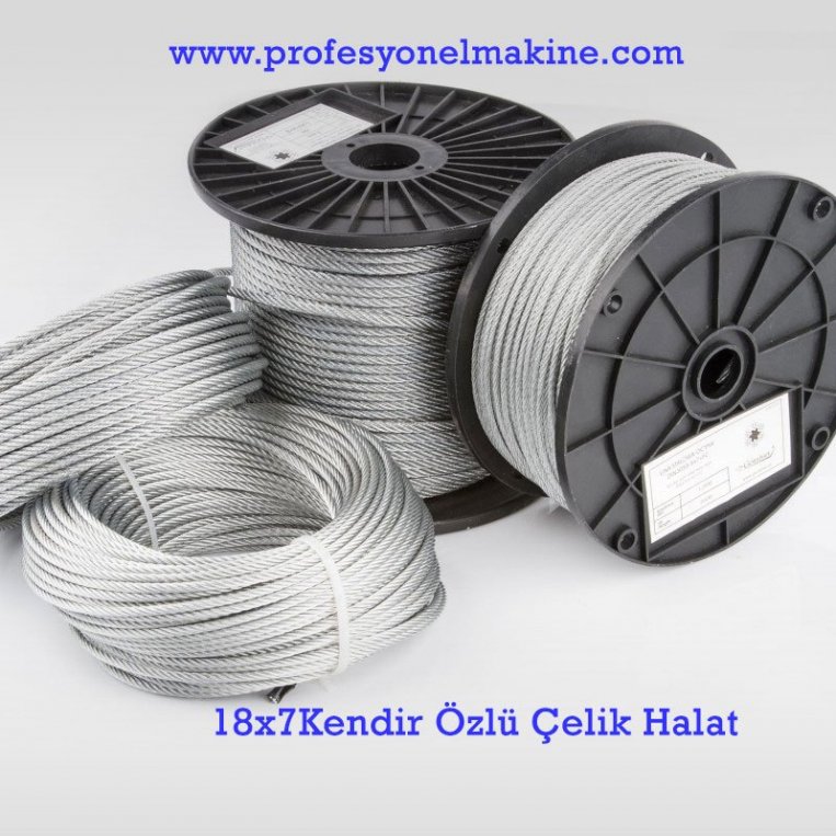 18x7 Kendir �zl� �elik Halat