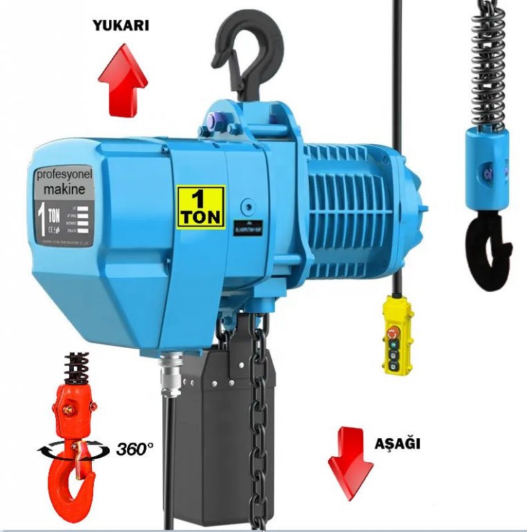 1 Ton Elektrikli �ki hareketli Zincirli Vin�