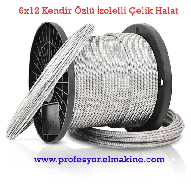 6x12 Kendir �zl� �zolelli �elik Halat