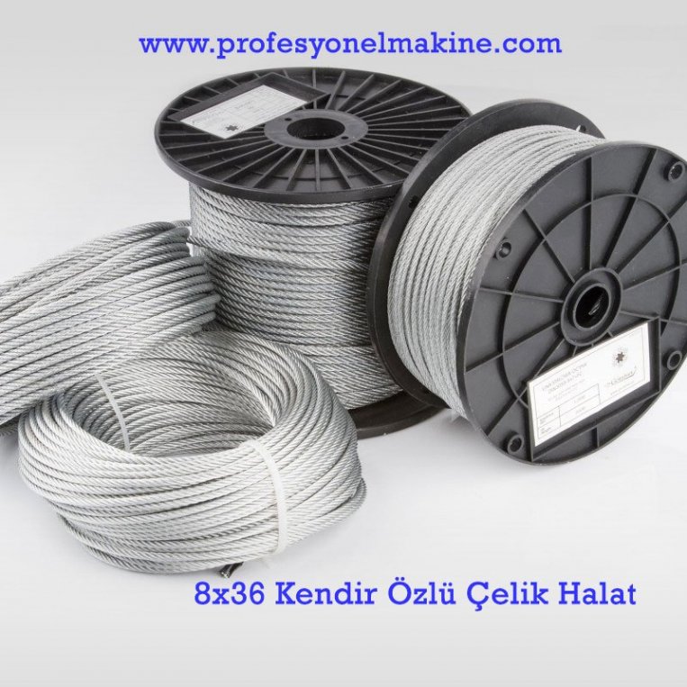 8x36 Kendir �zl� �elik Halat