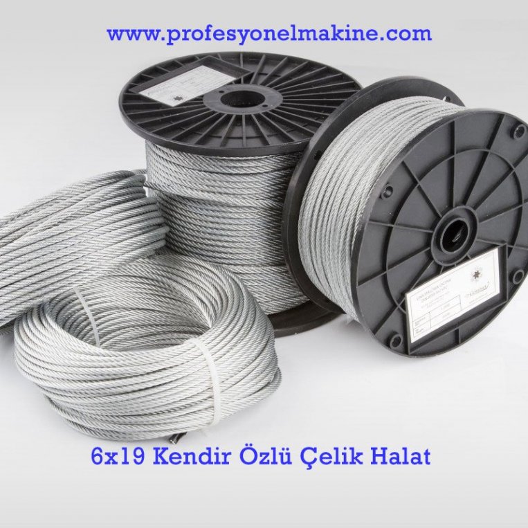 6x19 Kendir �zl� �elik Halat