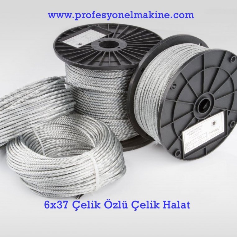 6x37 �elik �zl� �elik Halat