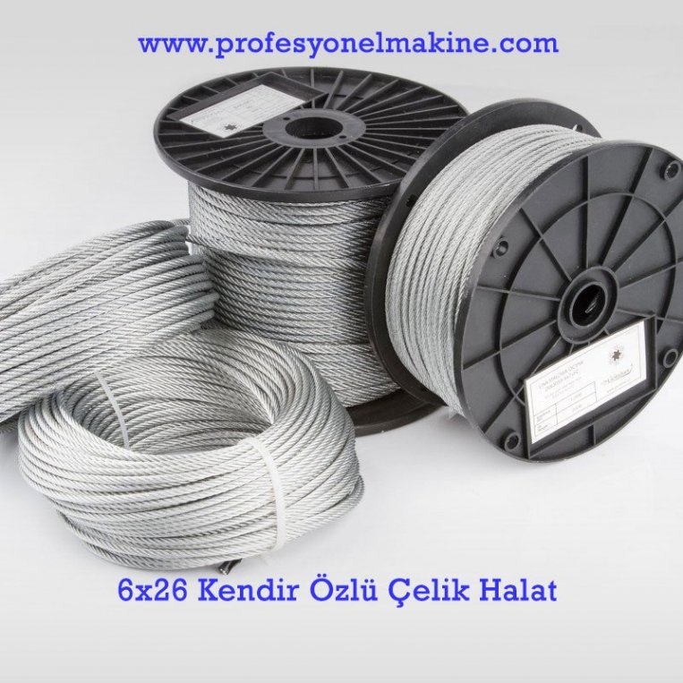 6x26 Kendir �zl� �elik Halat