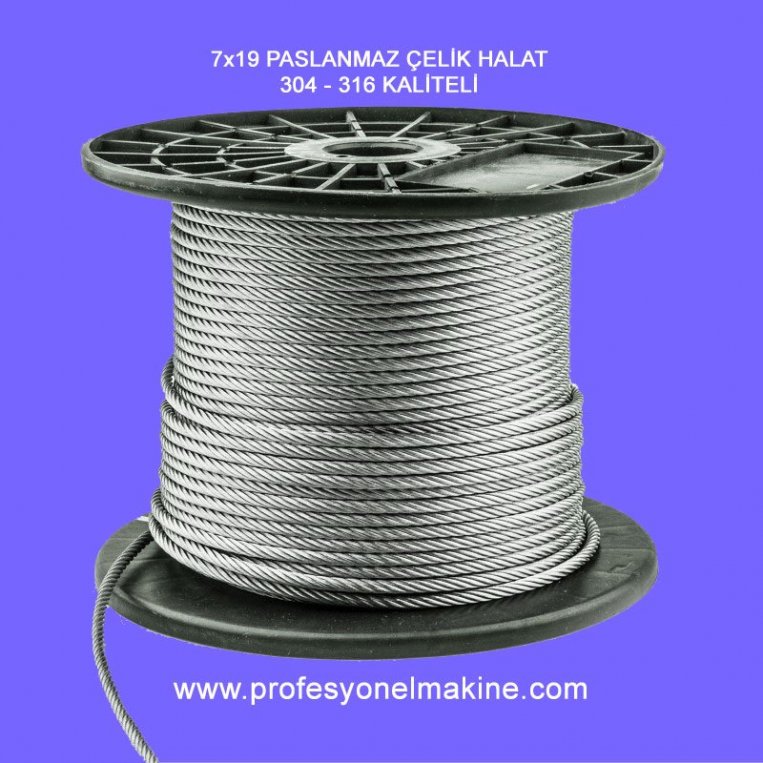 7x19 Paslanmaz �elik Halat